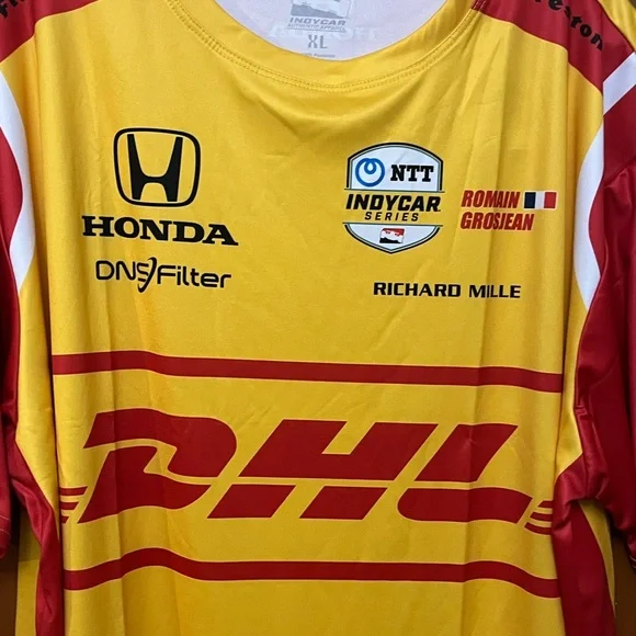 🆕 Indy Car Official Racing Jersey DHL Racing Team Jersey NWT - Picture 3 of 12